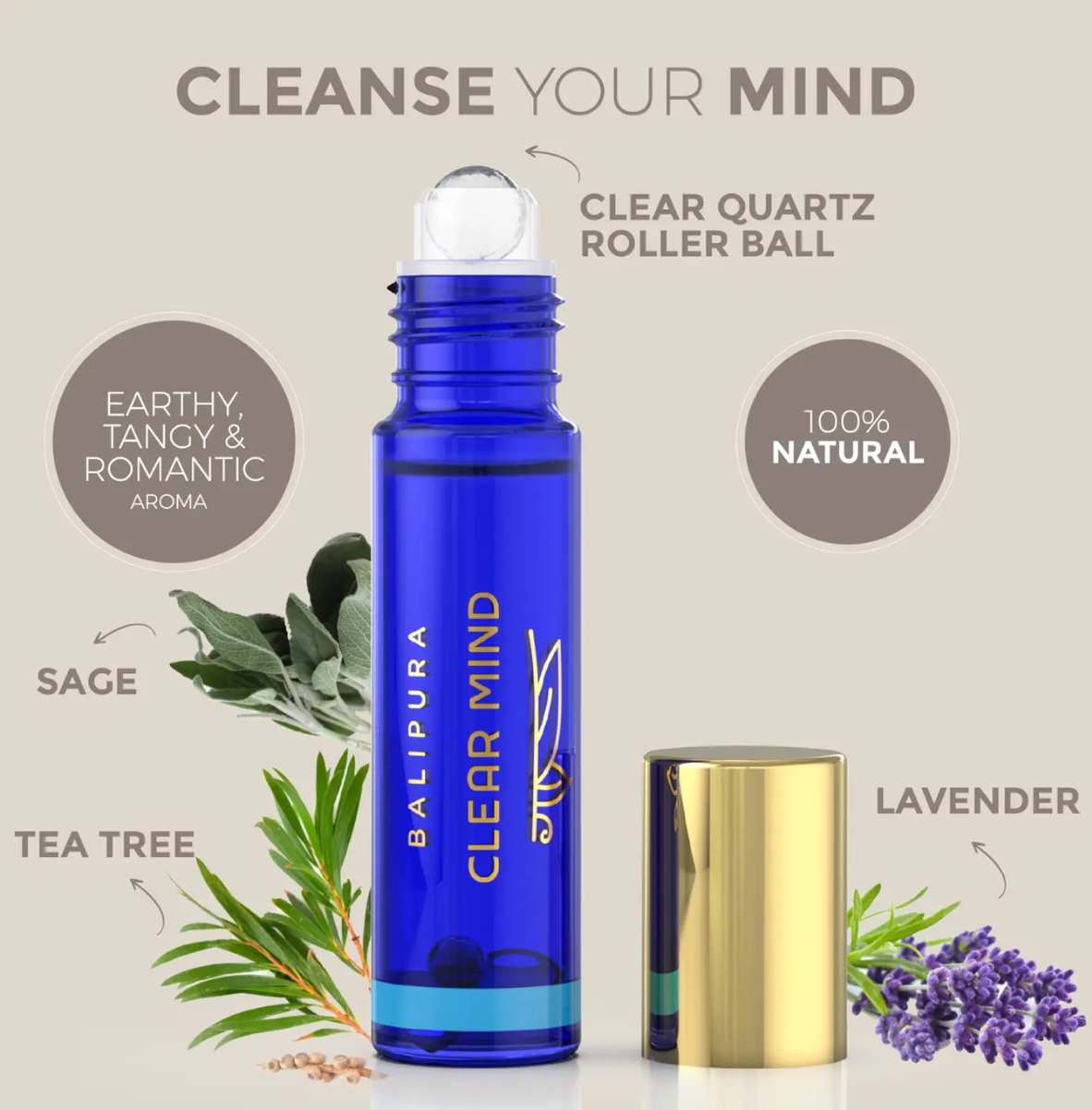 Travel calm kit ritualas | Ištirpusi vanilė (dulksna)+ Balipura roll on mental